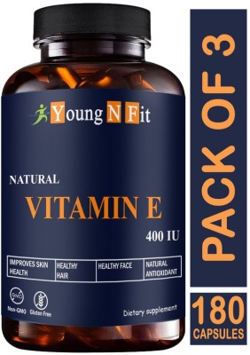 Young N Fit Vitamin-E capsules for Skin, Hairs and Body care (YNF185)Ultra(3 x 60 Capsules)