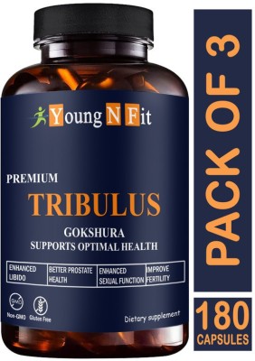 Young N Fit Nutrition Tribulus Terrestris Natural Testosterone Booster (Gokshura) (YNF179)Advanced(3 x 60 Capsules)