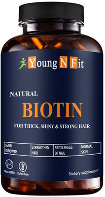 Young N Fit Biotin Maximum Strength for Hair Skin & Nails-10000 mcg (YNF52)Advanced(60 Capsules)