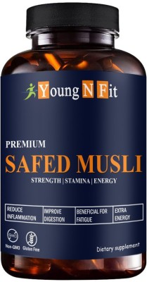 Young N Fit Safed Musli, safed musli capsule, testosterone booster for men (YNF81)Pro(60 Capsules)
