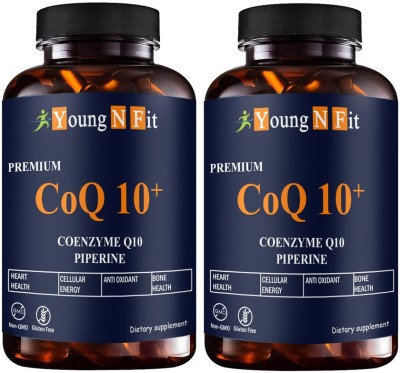 Young N Fit 120mg Coenzyme Q10 Capsules with Piperine Supplement for Heart Health (YNF103)(2 x 60 Capsules)