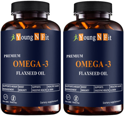 Young N Fit Nutrition Flaxseed extract capsules Omega 369 (YNF109)Advanced(2 x 60 Capsules)
