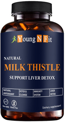 Young N Fit Milk thistle for liver support and liver detox for men and women (YNF78)Advanced(60 Capsules)