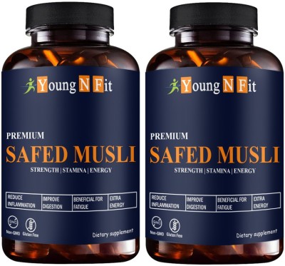 Young N Fit Nutrition Safed Musli, safed musli capsule, testosterone booster for men (YNF127)Advanced(2 x 60 Capsules)