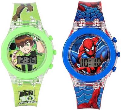 Styleflix Ben10 and Spiderman Collection Watch For Small Children