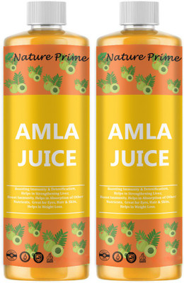 Nature Prime Natural Amla Juice Rich Source of Vitamin C and Antioxidants for Immunity Boosting | No Added Sugar(Pack of 2, 2000 ml)