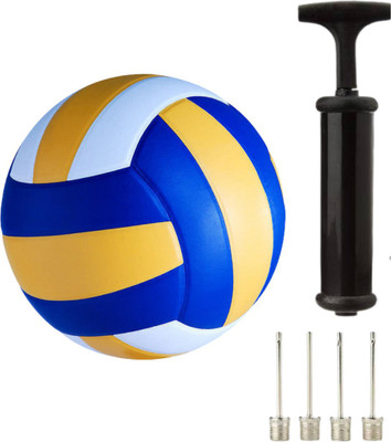 Owlix Standard size Volleyball with classic color with pump and 4 metal pin Volleyball Kit