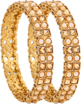 YouBella Alloy Gold-plated Bangle Set(Pack of 2)