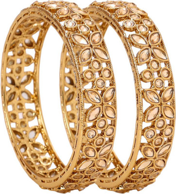YouBella Alloy Gold-plated Bangle Set(Pack of 2)