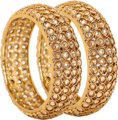 YouBella Alloy Gold-plated Bangle Set(Pack of 2)