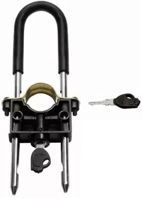 Bullkartzone Premium and Strong Wheel Lock Bike Front U-Type Anti Theft Wheel Lock Wheel Lock(Black)