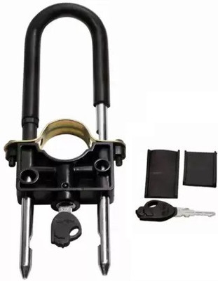 Bullkartzone Front Shocker Bike Front U-Type Anti Theft Wheel Lock For Hero Passion pro(Black) Wheel Lock(Black, Steel)