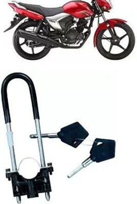 Bullkartzone Front U-Type Anti Theft Bike Front Shocker Lock Wheel Lock(Black) U Lock, Wheel Lock(Black)
