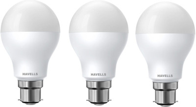 HAVELLS 9 W Basic Standard B22 LED Bulb(Yellow, Pack of 3)