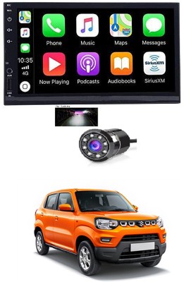 RKPSP 7 INCH Full Double Din Car Screen Stereo Media Player Audio Video Touch Screen Stereo Full HD with MP3/MP4/MP5/USB/FM Player/WiFi/Bluetooth & Mirror Link with Back Rear Camera For S-Presso Car Stereo(Double Din)