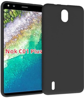 S-Softline Back Cover for NOKIA C01 PLUS(Black, Dual Protection, Silicon, Pack of: 1)