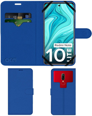 ACM Flip Cover for Redmi Note 10 Lite(Blue, Cases with Holder, Pack of: 1)