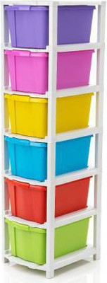 Khunt Enterprise 6 Compartments PLASTIC DESK DRAWER(Multicolor)