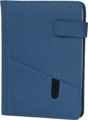 Erminio Palamino Sleek & Stylish Thermal Cover Diary with Flap Ruled Notebook | Cool Blue | Excellent Design | Latest Edition A5 Diary Ruled 180 Pages(Blue)