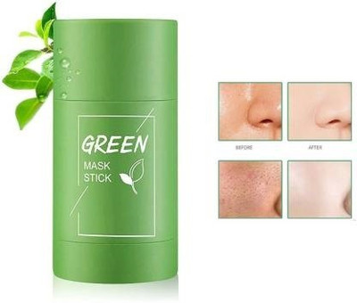 J & F Green Tea Purifying Clay Stick Mask Oil Control ,Portable Cleansing Mask Mud Apply Mask (40 ml)(40 ml)