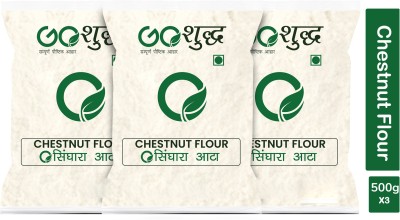 Goshudh Premium Quality Singhara Atta (Chestnut Flour)-500gm(1.5 kg, Pack of 3)