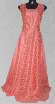 AAS CREATION Anarkali Gown(Pink)