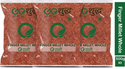 Goshudh Premium Quality Ragi Sabut (Finger Millet Whole Grain)-500gm (Pack Of 3) Finger Millet(1.5 kg, Pack of 3)