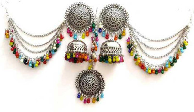 GLOSSARY COLLECTIONS Alloy Sterling Silver Multicolor Jewellery Set(Pack of 1)