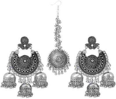 DECOLOGY Brass Black Jewellery Set(Pack of 1)