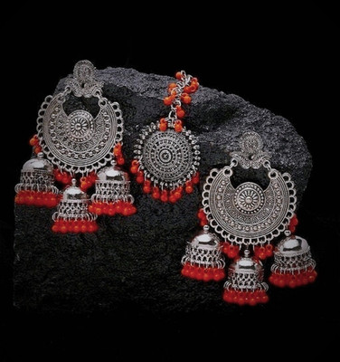 DECOLOGY Brass Black Jewellery Set(Pack of 1)