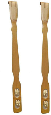 HusNain H0112 Wooden Back Scratcher/Itcher/ Back Itching Stick with Double ball Massager Massager(Brown)