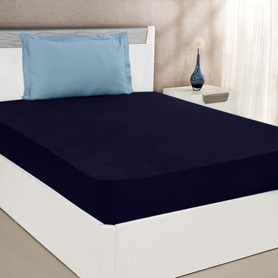 Fabicoo Zippered Queen Size Mattress Cover(Blue)