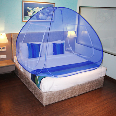Shreenathji Jewellers Polyester Adults Washable Mosquito Net Dark Blue And Blue Foldable Double Mosquito Net(Blue, Tent)