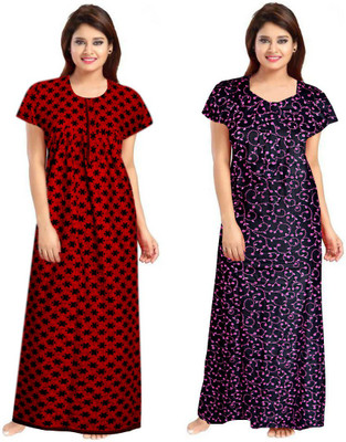 Sarthak Creation Women Nighty(Multicolor)