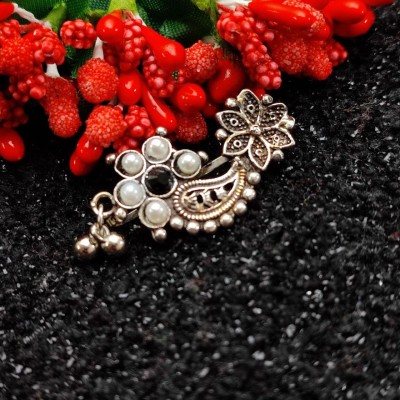 Yash Jewels Emporium Silver Plated Brass Nose Stud