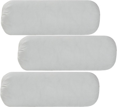 HARI SHANKAR TRADING COMPANY Microfibre Solid Bolster Pack of 3(White)