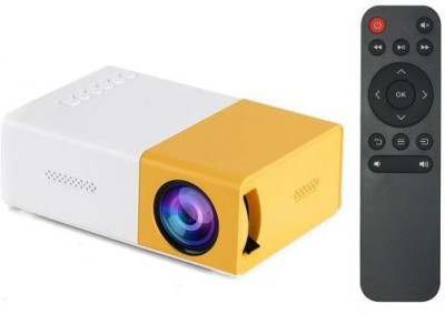 Clubics Portable Mini Latest LED Projector with 1080p Video Quality 400 lm LED Corded Portable Projector(Yellow)