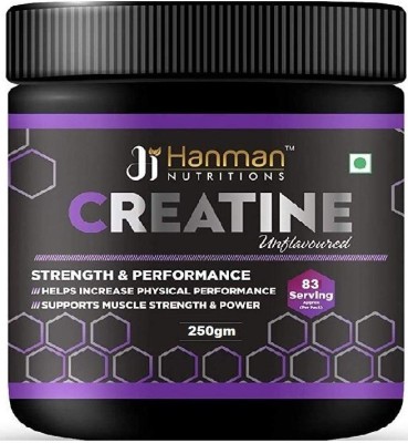 Hanman Nutritions Creatine Monohydrate 250gm (Unflavoured, 250 G, 83 Servings) Creatine(250 g, Unflavoured)