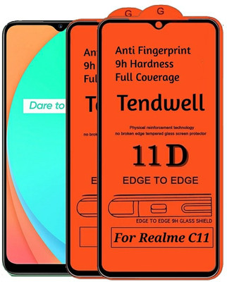 tendwell Edge To Edge Screen Guard for Realme C11(Pack of 2)