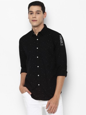 FOREVER 21 Men Printed Casual Black Shirt