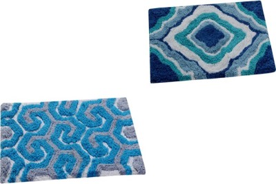 AAZEEM Cotton Door Mat(Multicolor, Medium, Pack of 2)