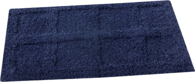 AAZEEM Cotton Door Mat(Blue, Medium)
