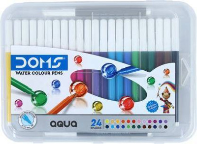 DOMS Aqua Watercolor pens ROund Nib Sketch Pen(Multicolor)