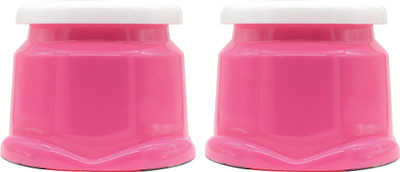 Jaycee Premium Multipurpose,Strong,Durable and Portable Stool For Kids & Adults -Pack of 2 Bathroom Stool(Pink, Pre-assembled)