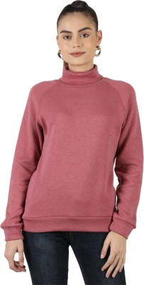 MONTE CARLO Self Design Turtle Neck Casual Women Pink Sweater