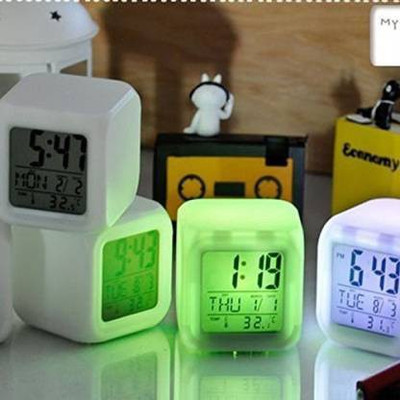 Pink Tokri Digital Color Changing, Table Alarm Clock