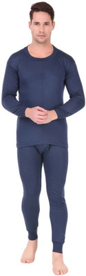 KZALCON Men's Thermal Set (Round Neck Vest And Trouser) Men Top - Pyjama Set Thermal