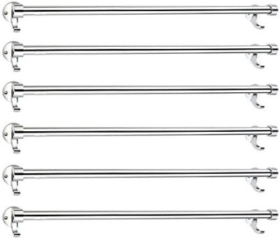 GAIYERA 24 Inches Stainless Steel Towel Bar/Holder | Bathroom Towel Rod Holder | Wall Mounted Hand Towel Rail for Kitchen and Washroom (Pack of 6) 60 inch 6 Bar Towel Rod(Stainless Steel Pack of 6)