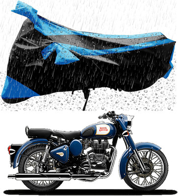APNEK Two Wheeler Cover for Royal Enfield(Bullet 350, Blue, Black)