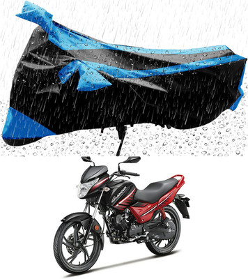 APNEK Two Wheeler Cover for Hero(Glamour, Blue, Black)